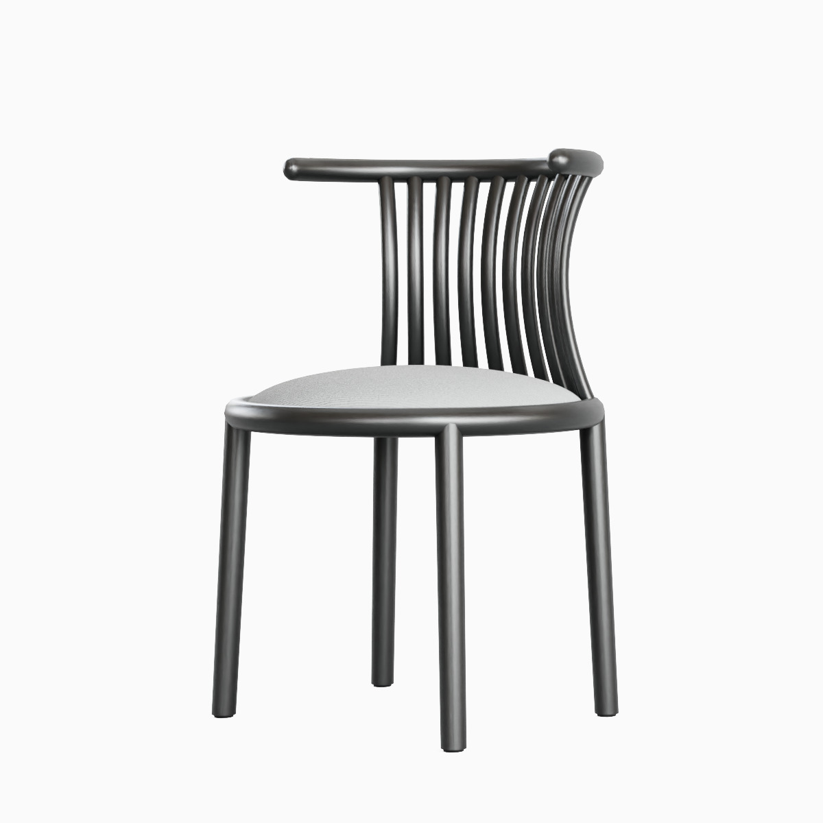 Curved Iron Chair B Set Low-poly 3D model_15