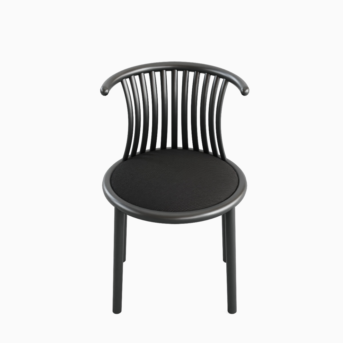 Curved Iron Chair B Set Low-poly 3D model_10