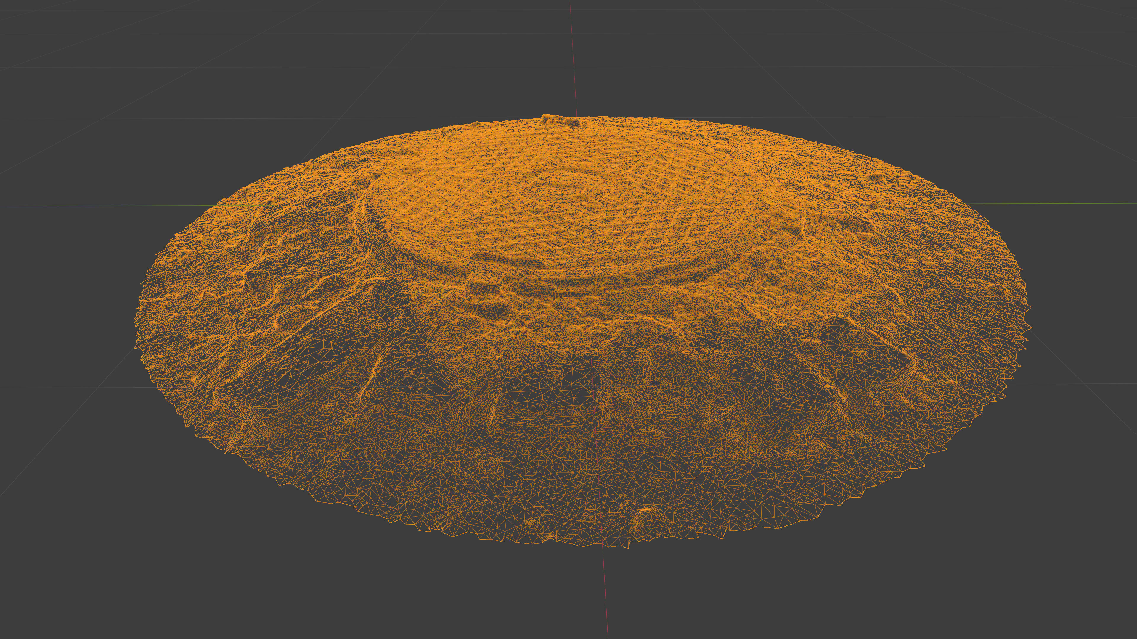 Photorealistic 3D scan of manhole Hatch cover Sewer Manhole Low-poly 3D model_32