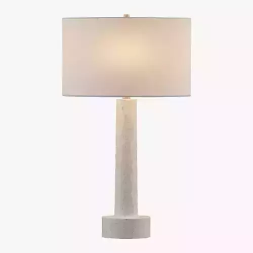 Italian Flared Column Limestone Table Lamp