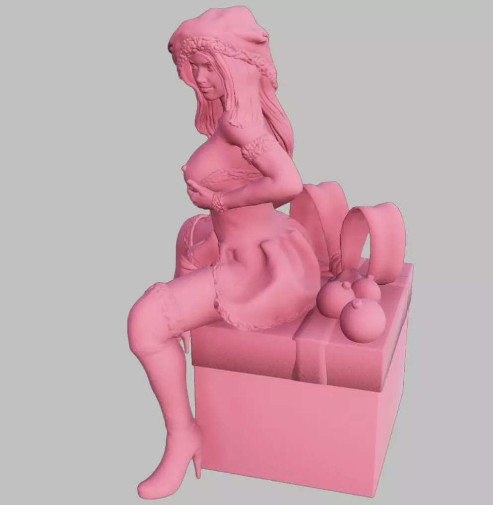 Xmas Sexy Girl 3D print model_0