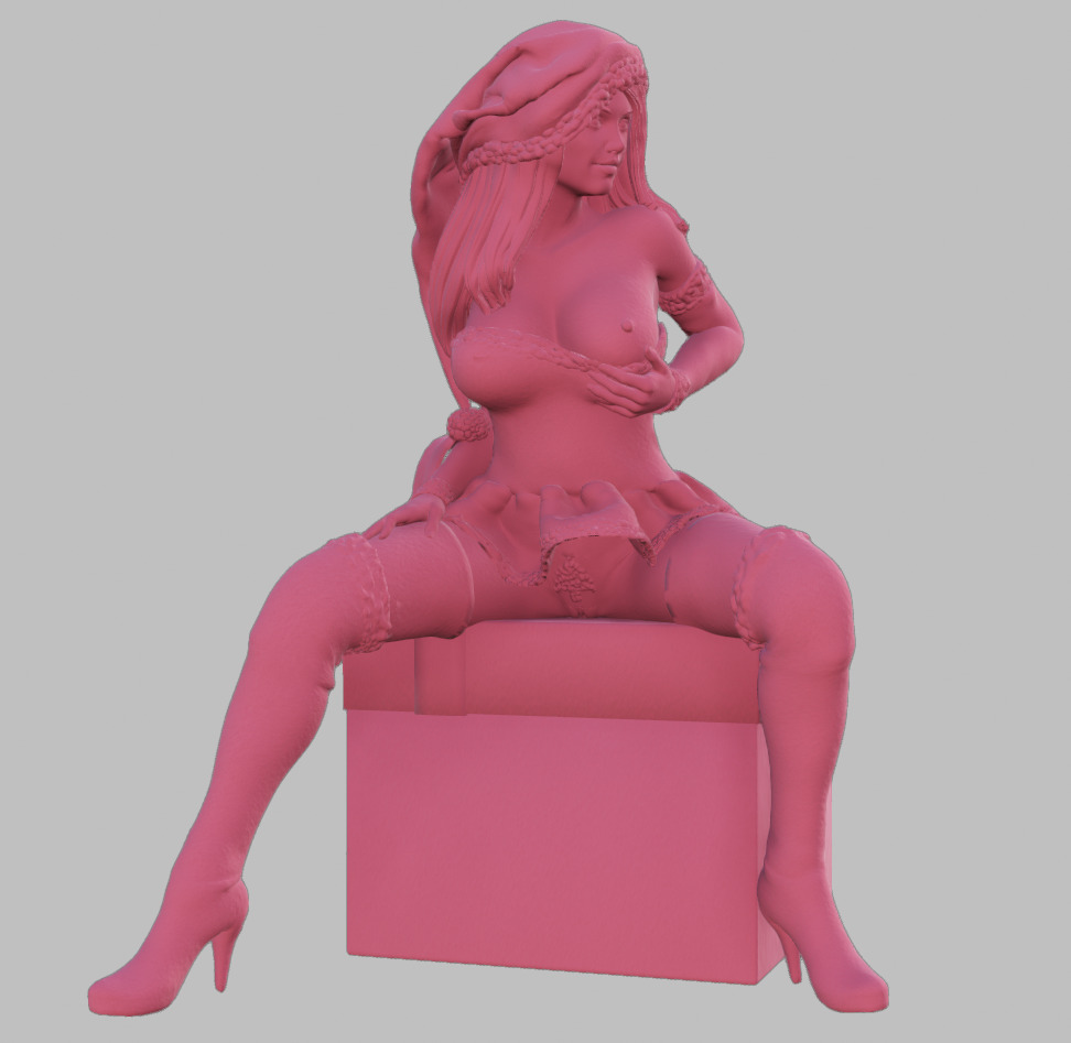 Xmas Sexy Girl 3D print model_2