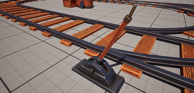 Stylized Mine Props Pack Low-poly 3D model 6