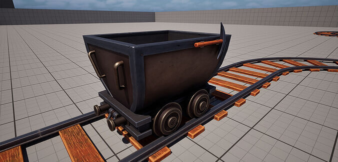 Stylized Mine Props Pack Low-poly 3D model 2