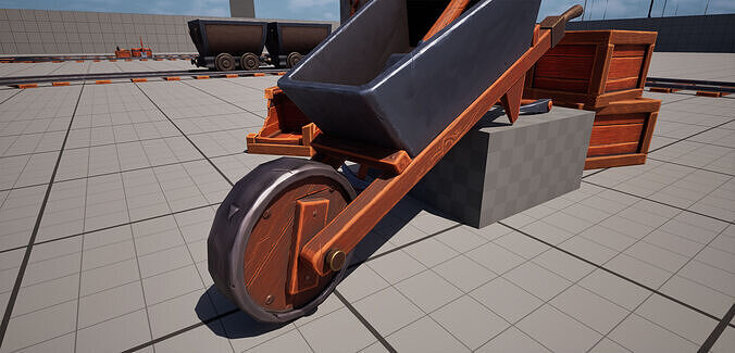 Stylized Mine Props Pack Low-poly 3D model 4