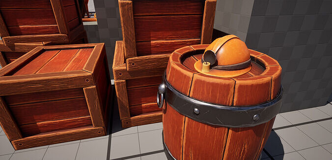 Stylized Mine Props Pack Low-poly 3D model 5