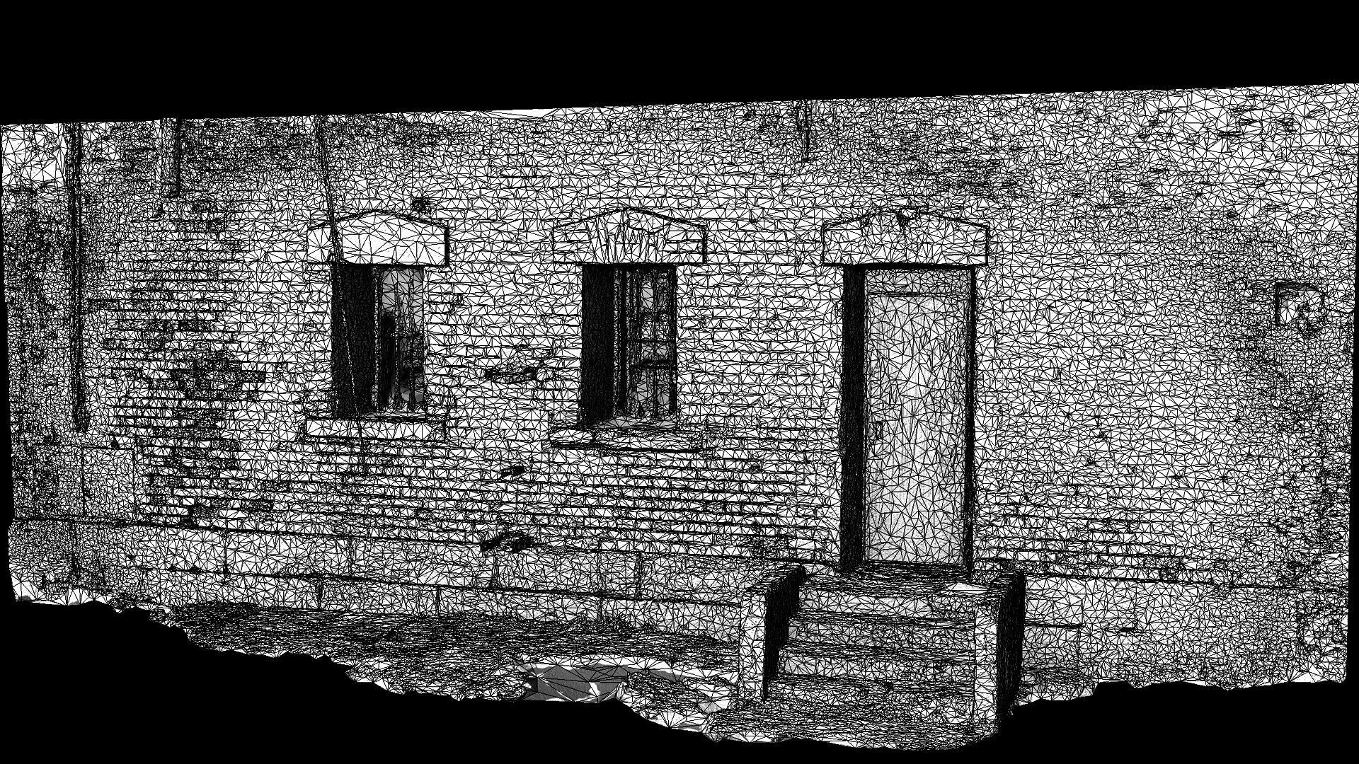 abandoned factory brickwall facade entrance photogrammetry Low-poly 3D model_7