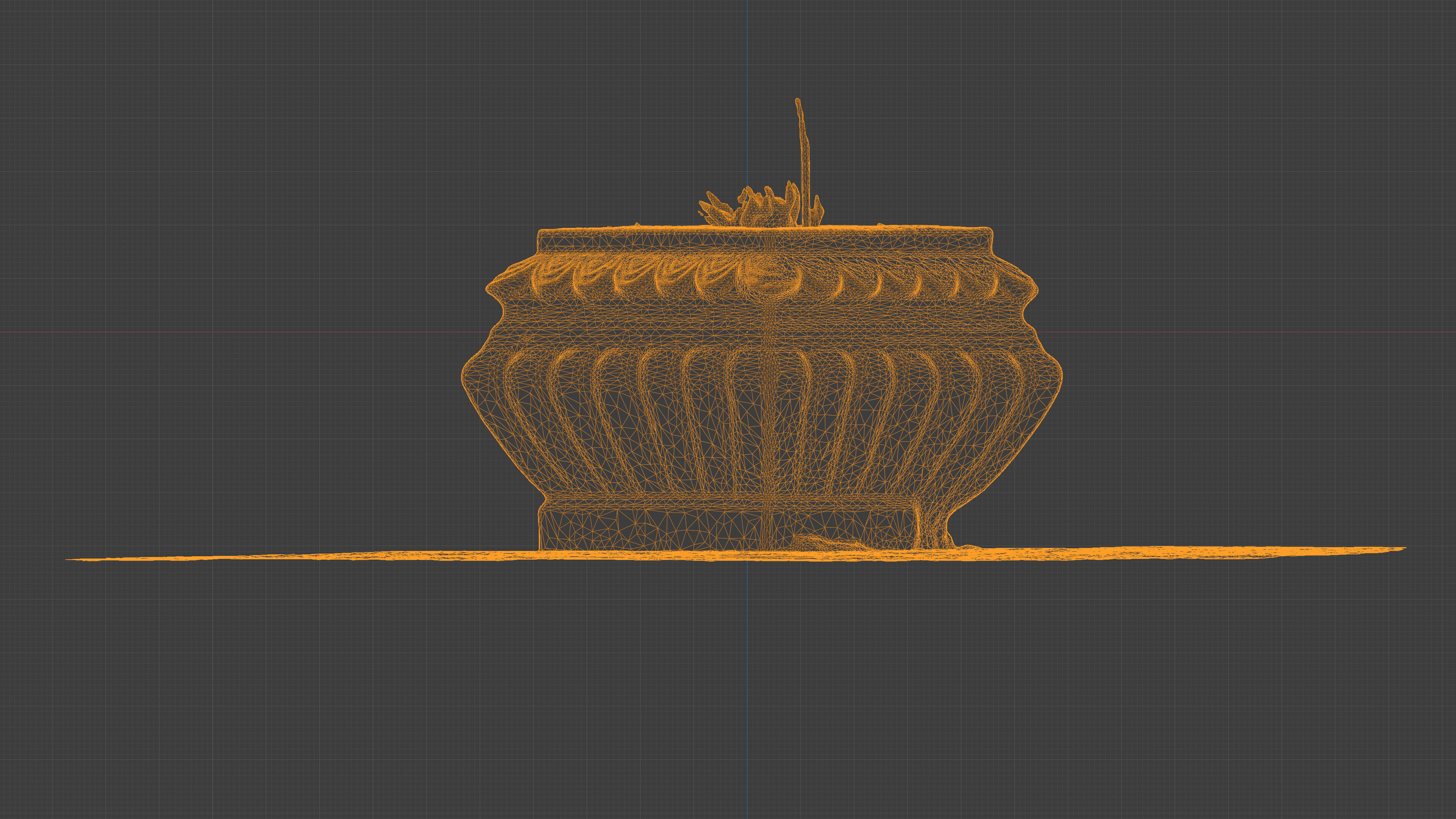 Photorealistic 3D scan of concrete abandoned empty planter Low-poly 3D model_31