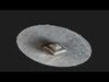 Photorealistic 3D scan of concrete abandoned empty planter Low-poly 3D model_1