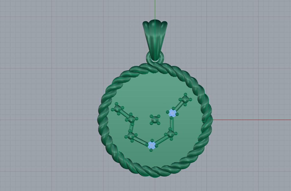 Zodiac Necklace 3D print model_1