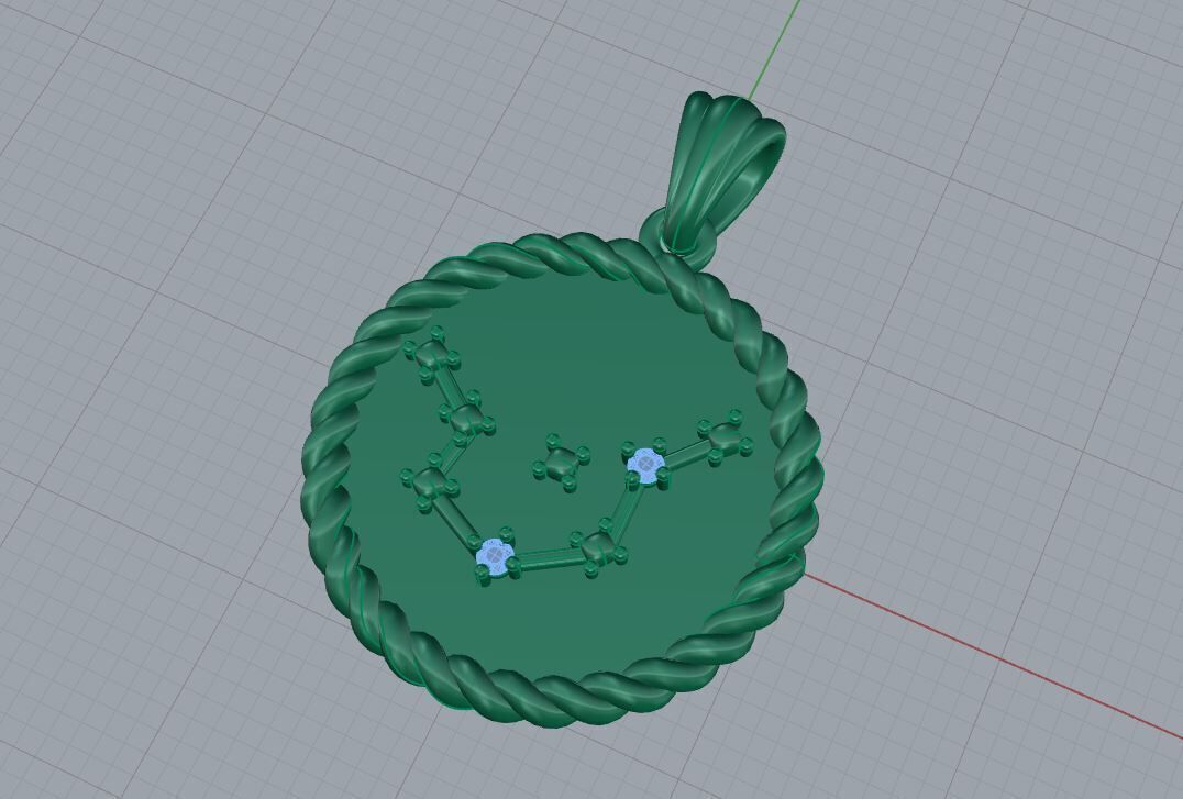 Zodiac Necklace 3D print model_4