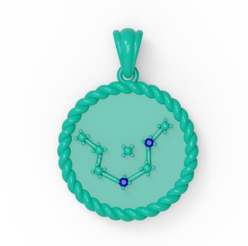 Zodiac Necklace 3D print model_3