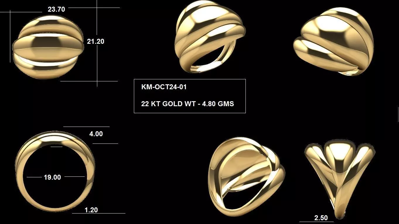 Ornate Turkish Ring 3D Design Perfect for Jewelry Manufacturing 3D print model