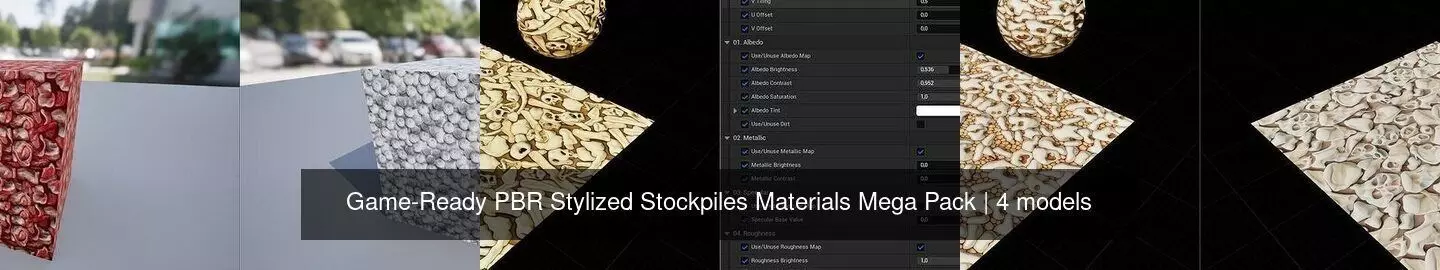 Game-Ready PBR Stylized Stockpiles Materials Mega Pack Texture_1