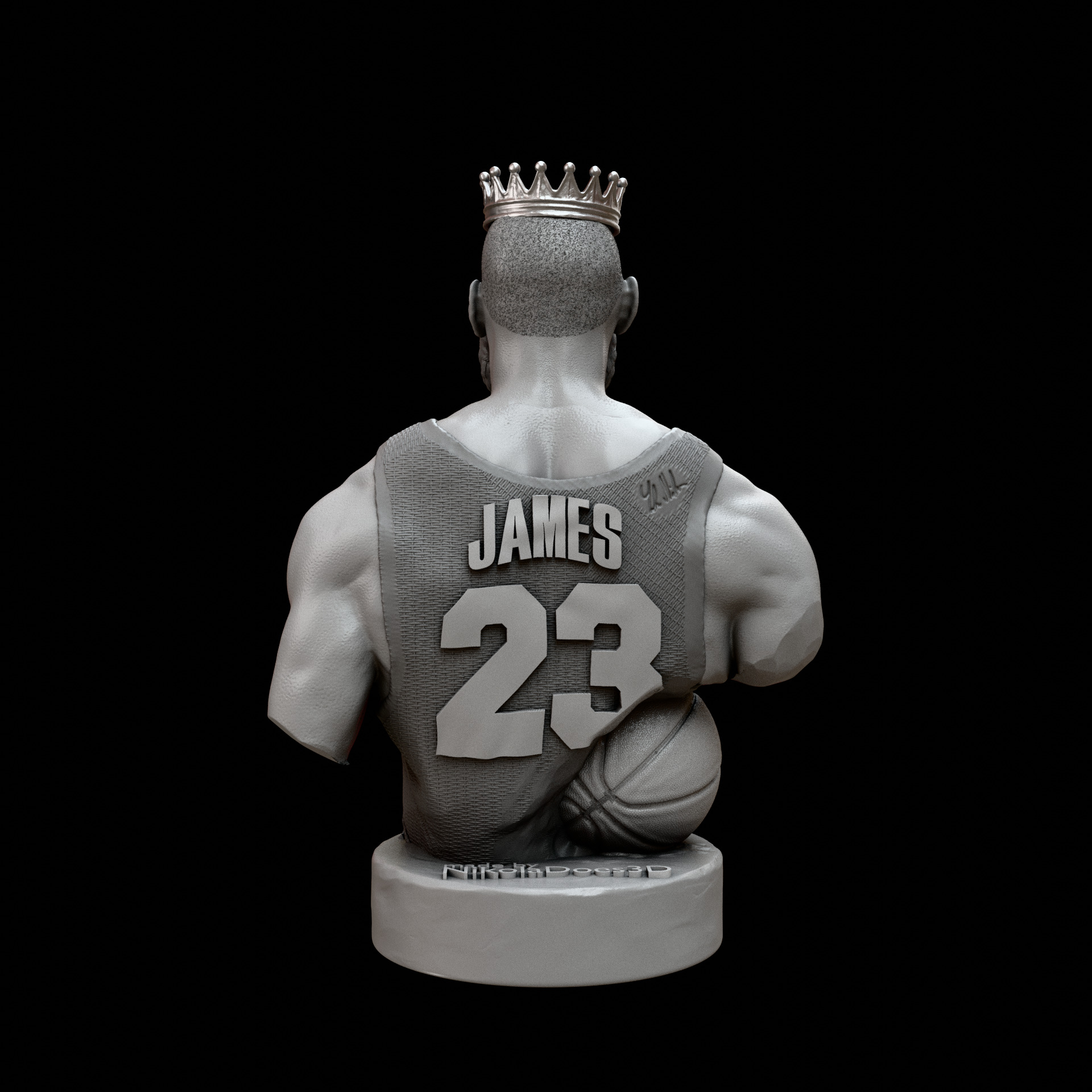 Lebron James Bust for 3D printing 3D print model_20