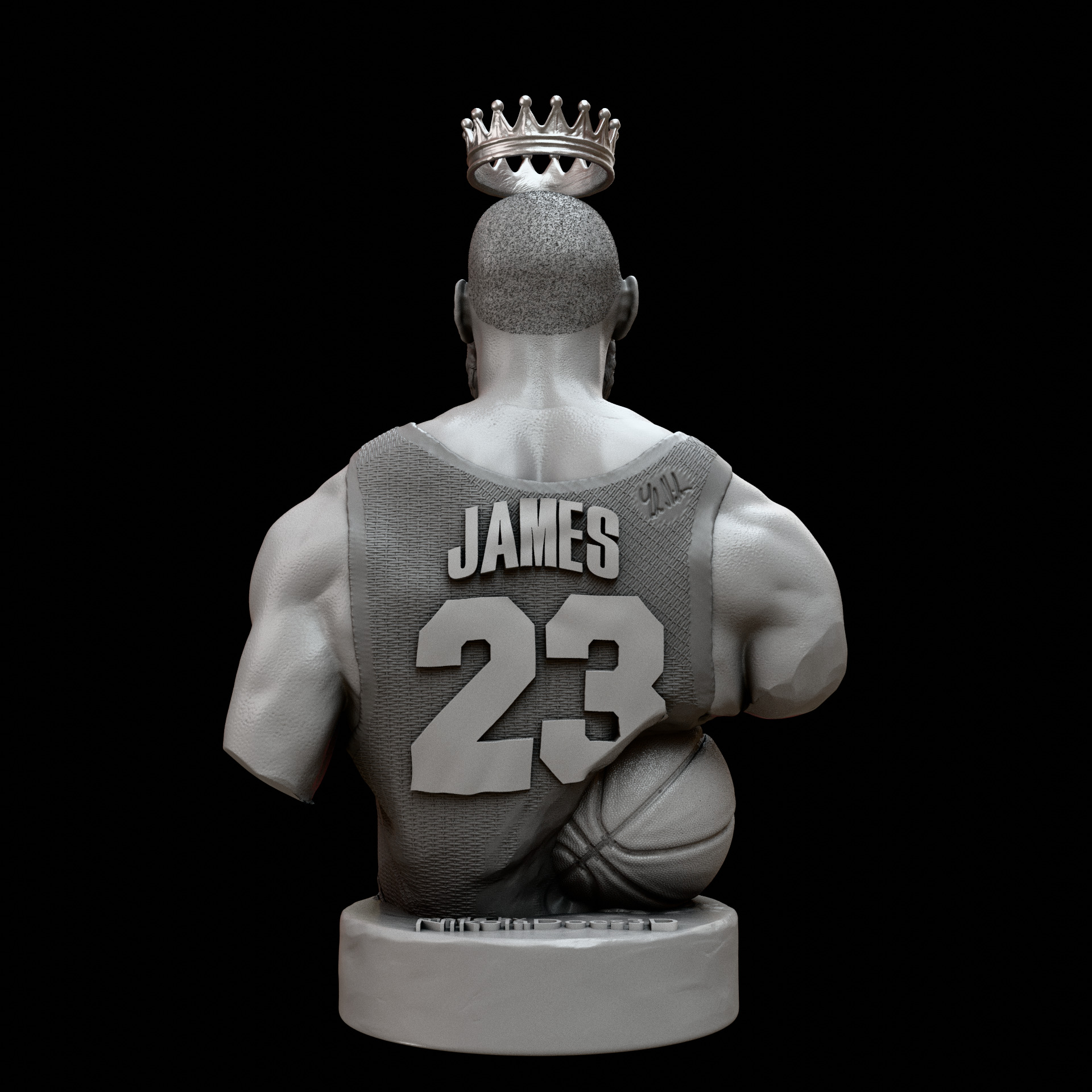 Lebron James Bust for 3D printing 3D print model_5