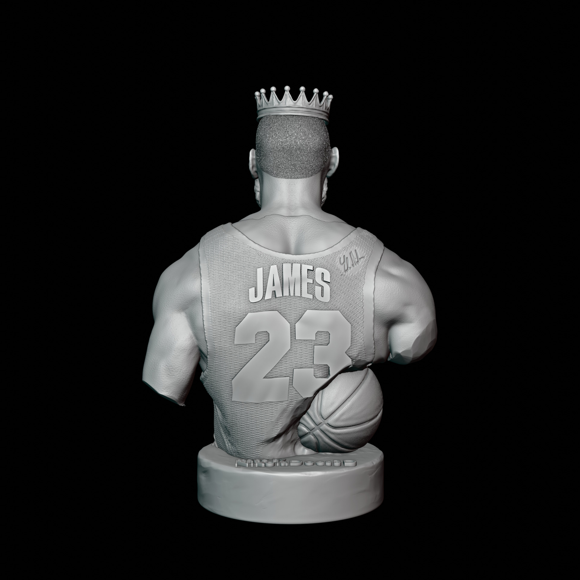 Lebron James Bust for 3D printing 3D print model_22