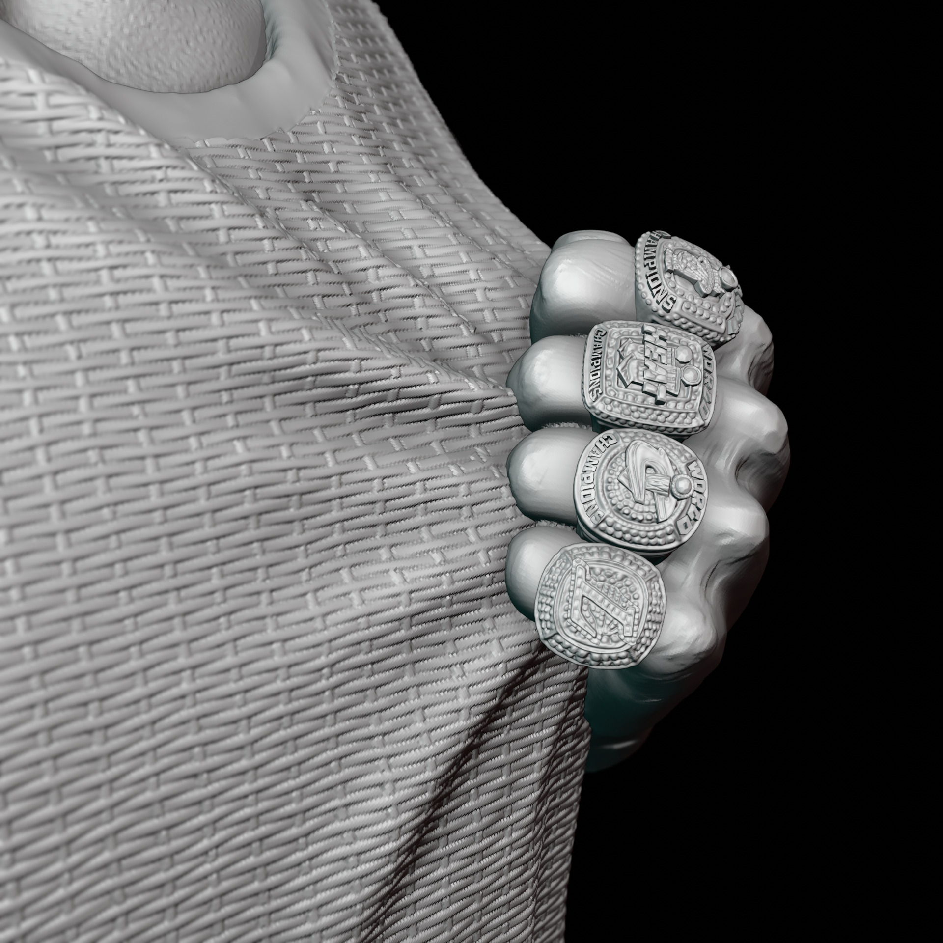 Lebron James Bust for 3D printing 3D print model_18