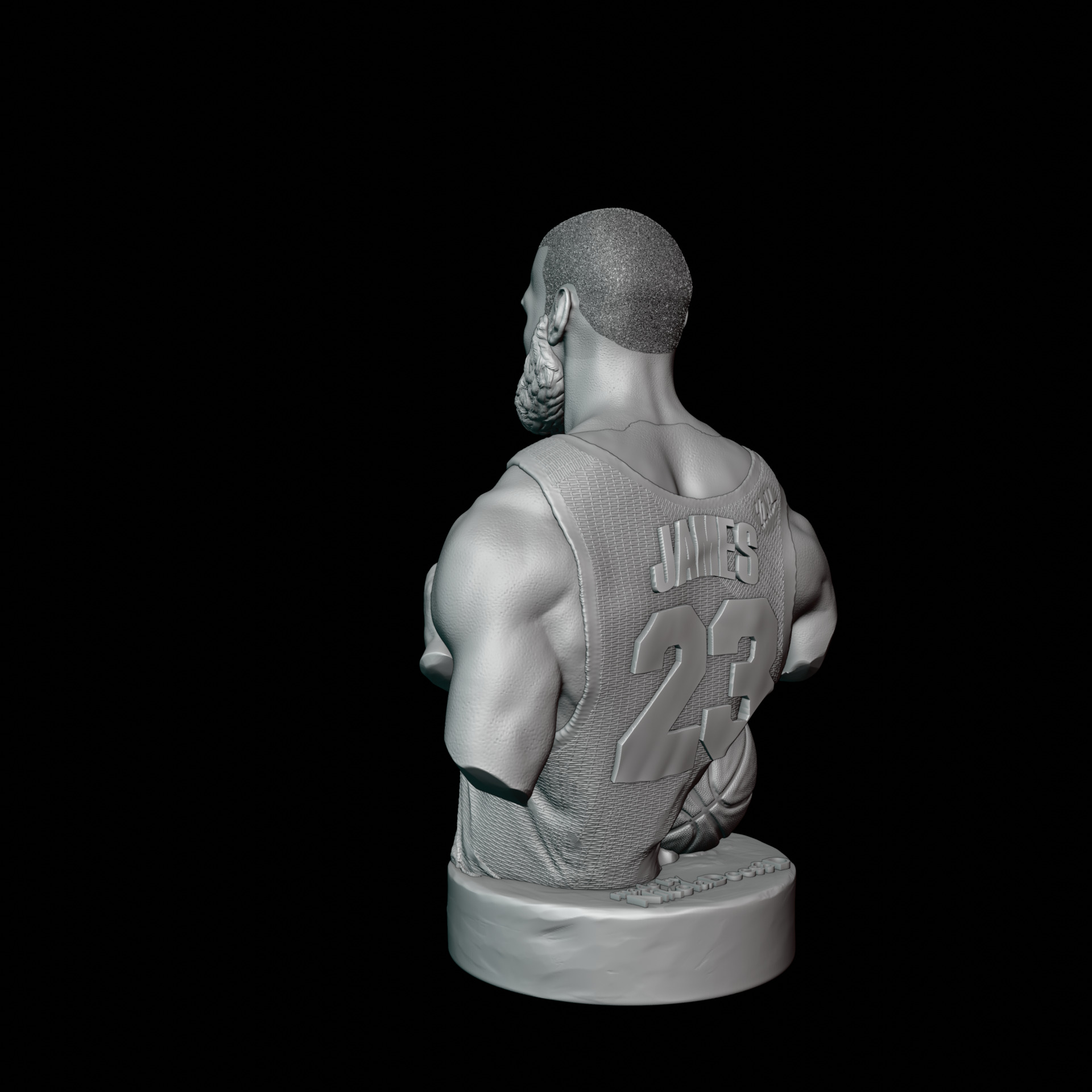 Lebron James Bust for 3D printing 3D print model_27