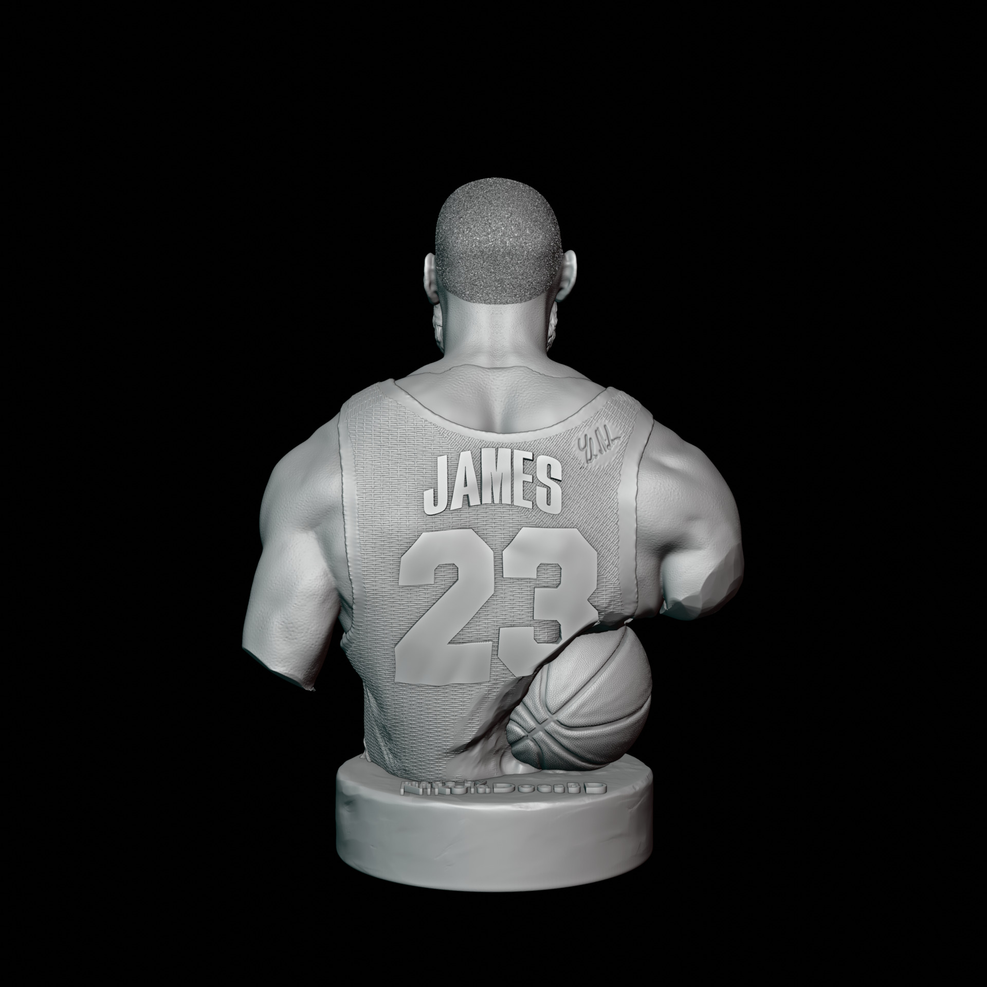 Lebron James Bust for 3D printing 3D print model_21
