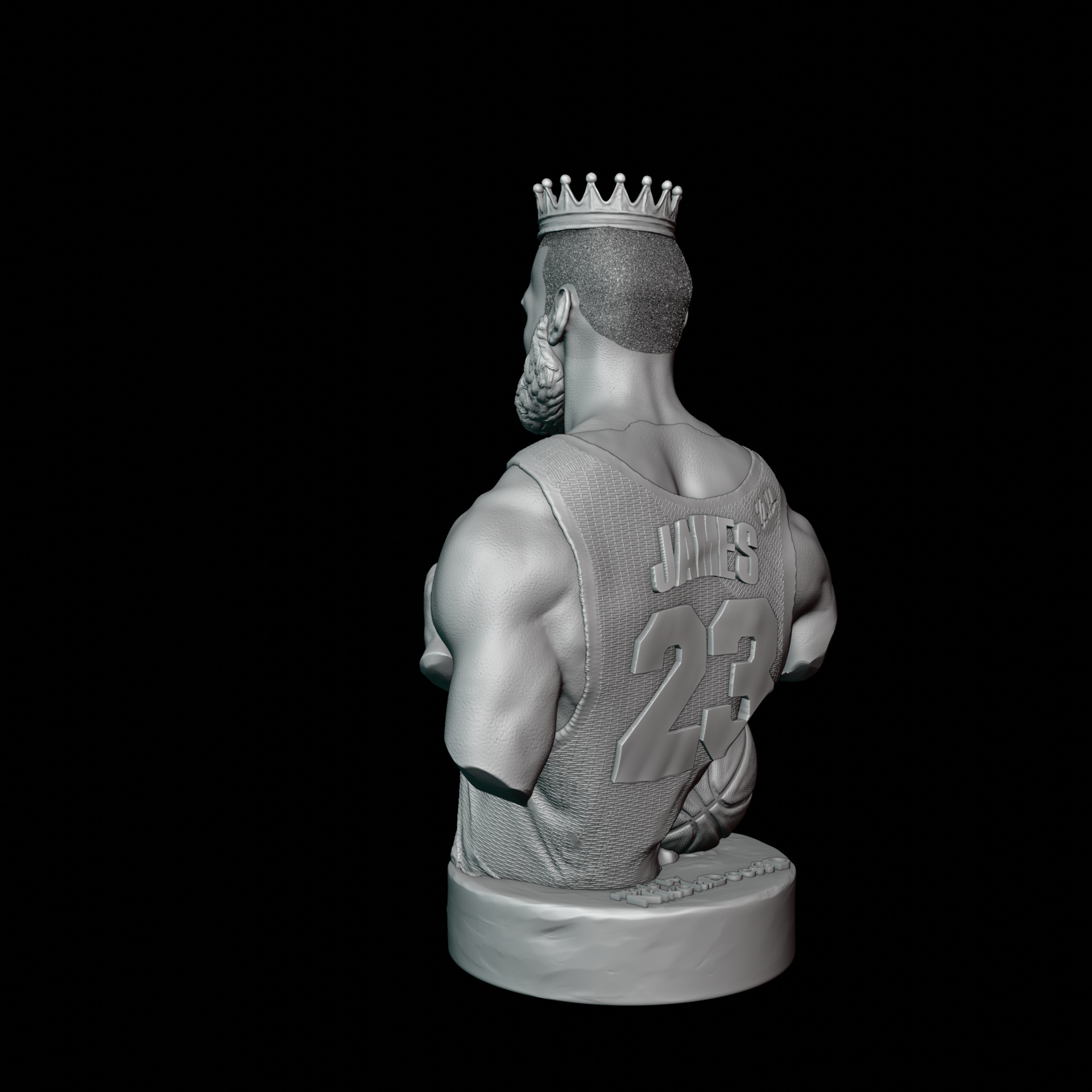 Lebron James Bust for 3D printing 3D print model_28