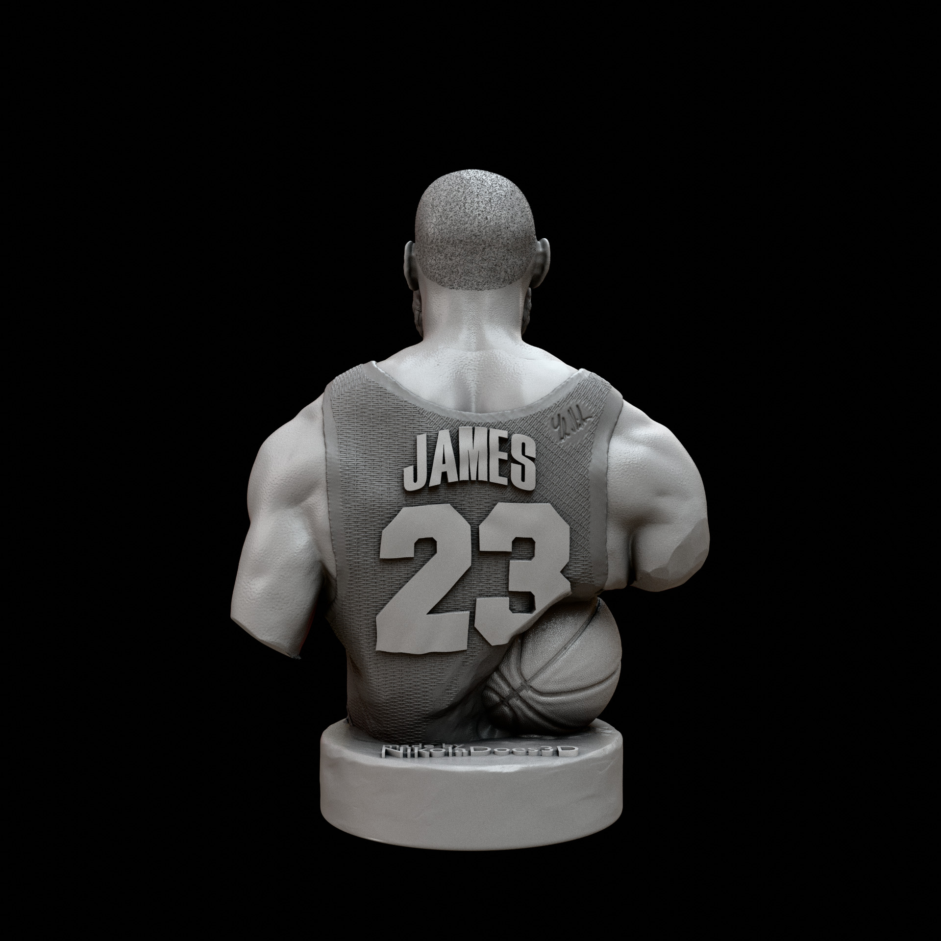 Lebron James Bust for 3D printing 3D print model_19