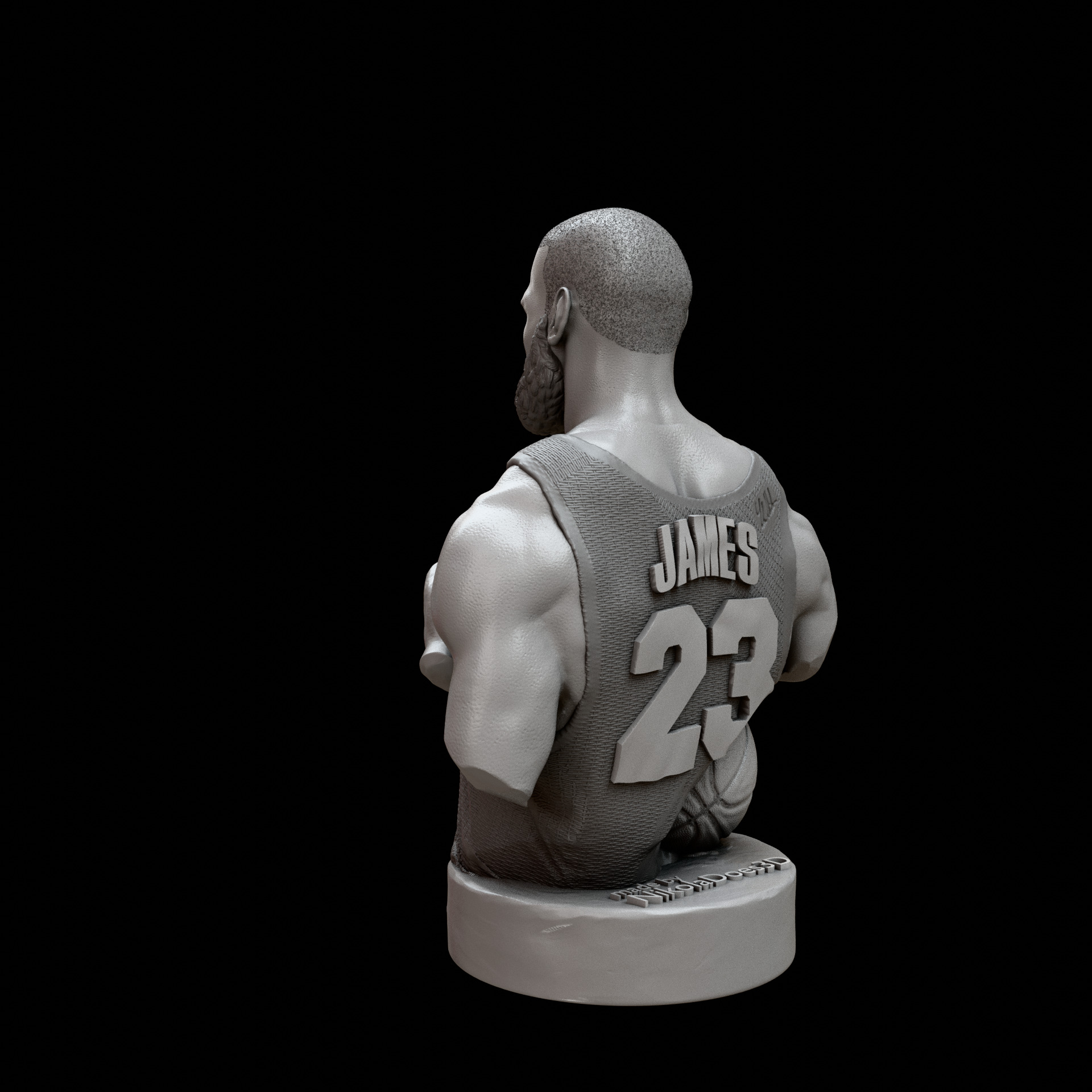 Lebron James Bust for 3D printing 3D print model_25