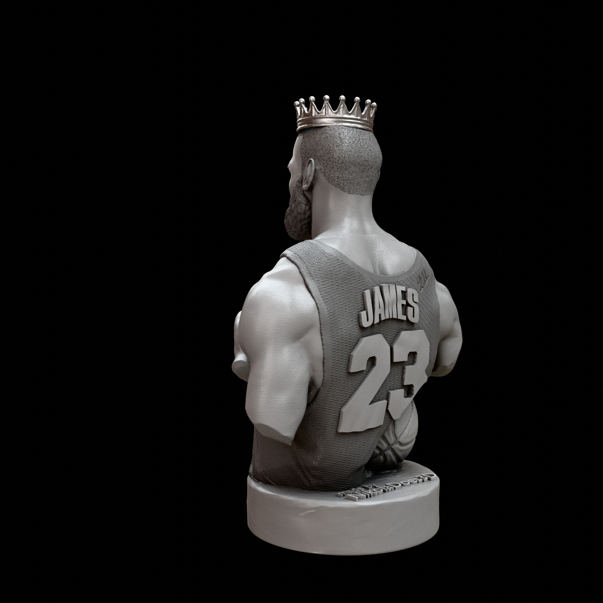 Lebron James Bust for 3D printing 3D print model_26