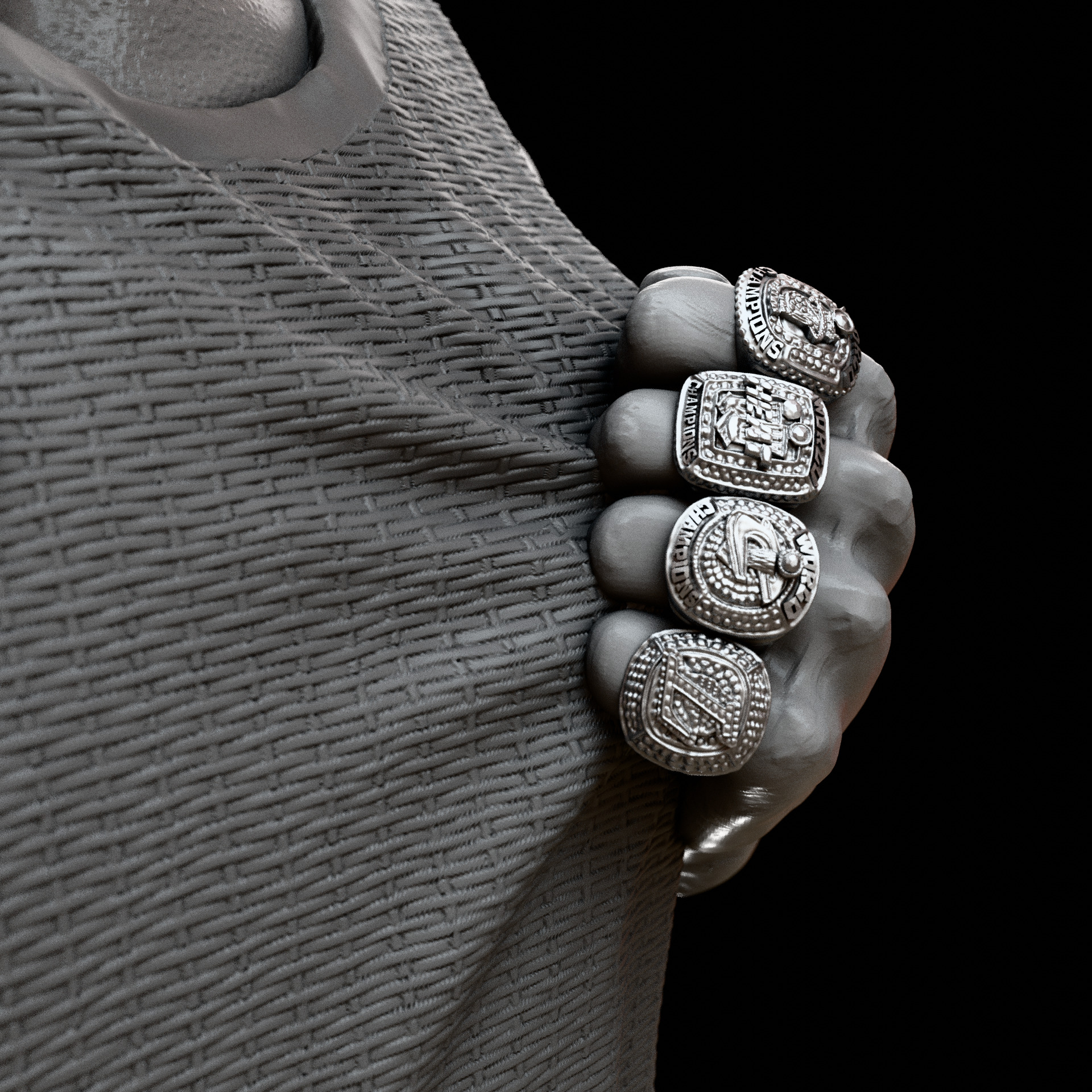 Lebron James Bust for 3D printing 3D print model_17