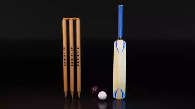 Cricket Kit Low-poly 3D model