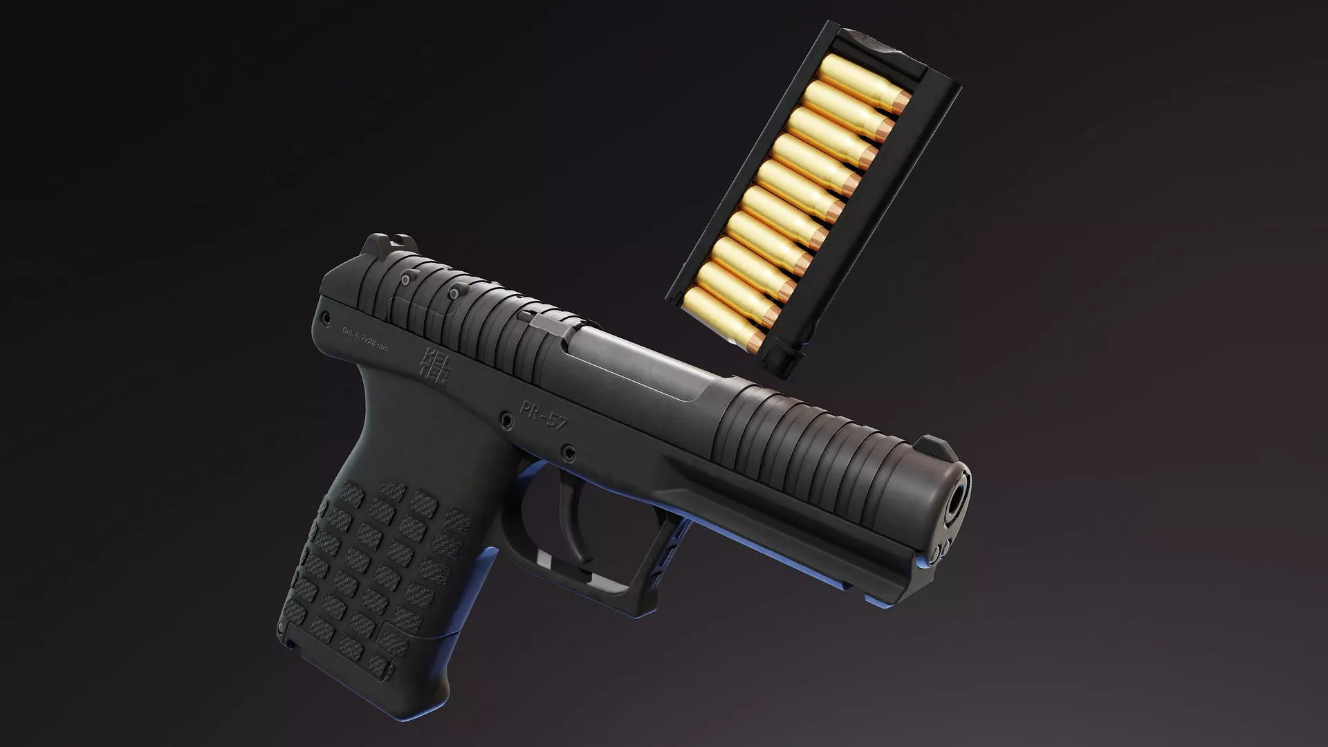 PR57 Pistol Low-poly 3D model