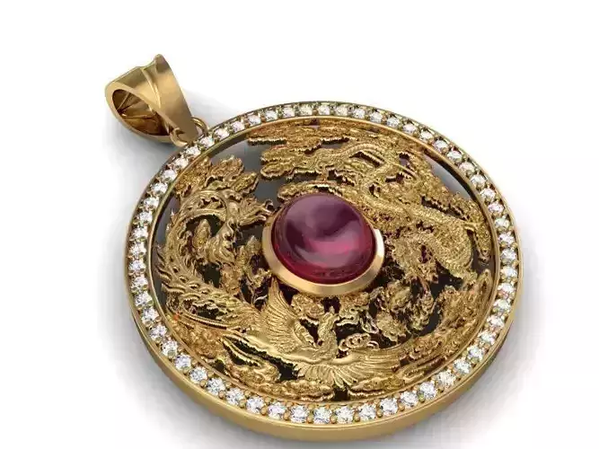 pendant dragon and phoniex 