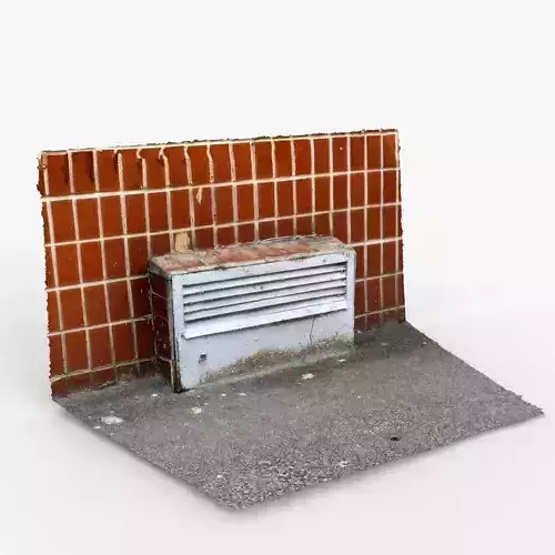 Photorealistic 3D scan of Ventilation box Air vent unit