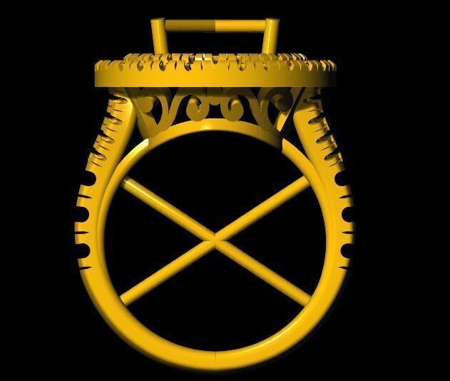 Cocktail Ring 3dm file 3D print model_3