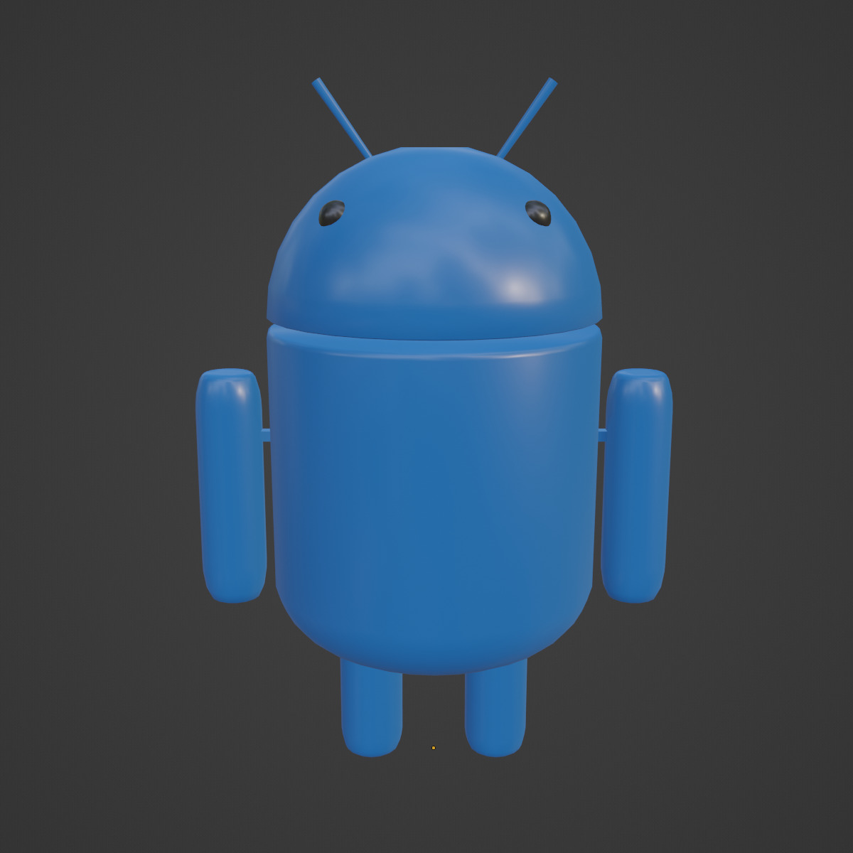 Android Robot 02 Low-poly 3D model_6