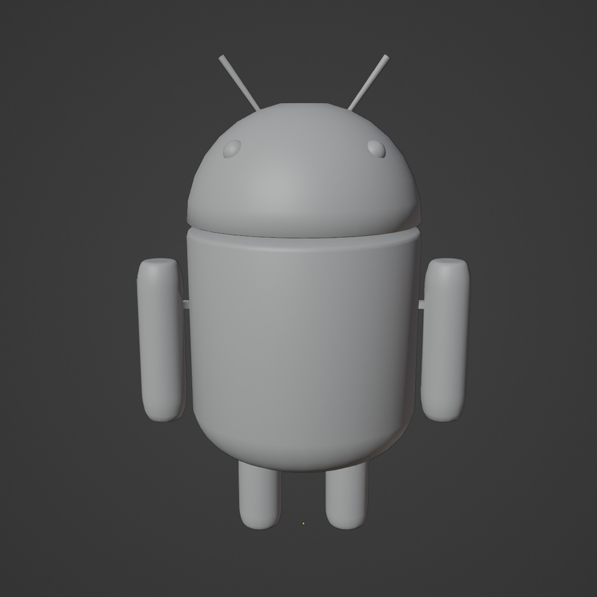 Android Robot 02 Low-poly 3D model_9