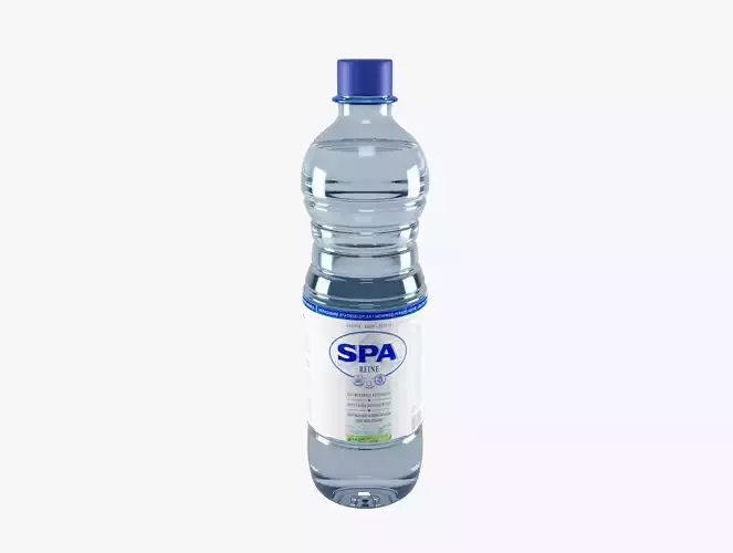 Water Bottle Low-poly 3D model