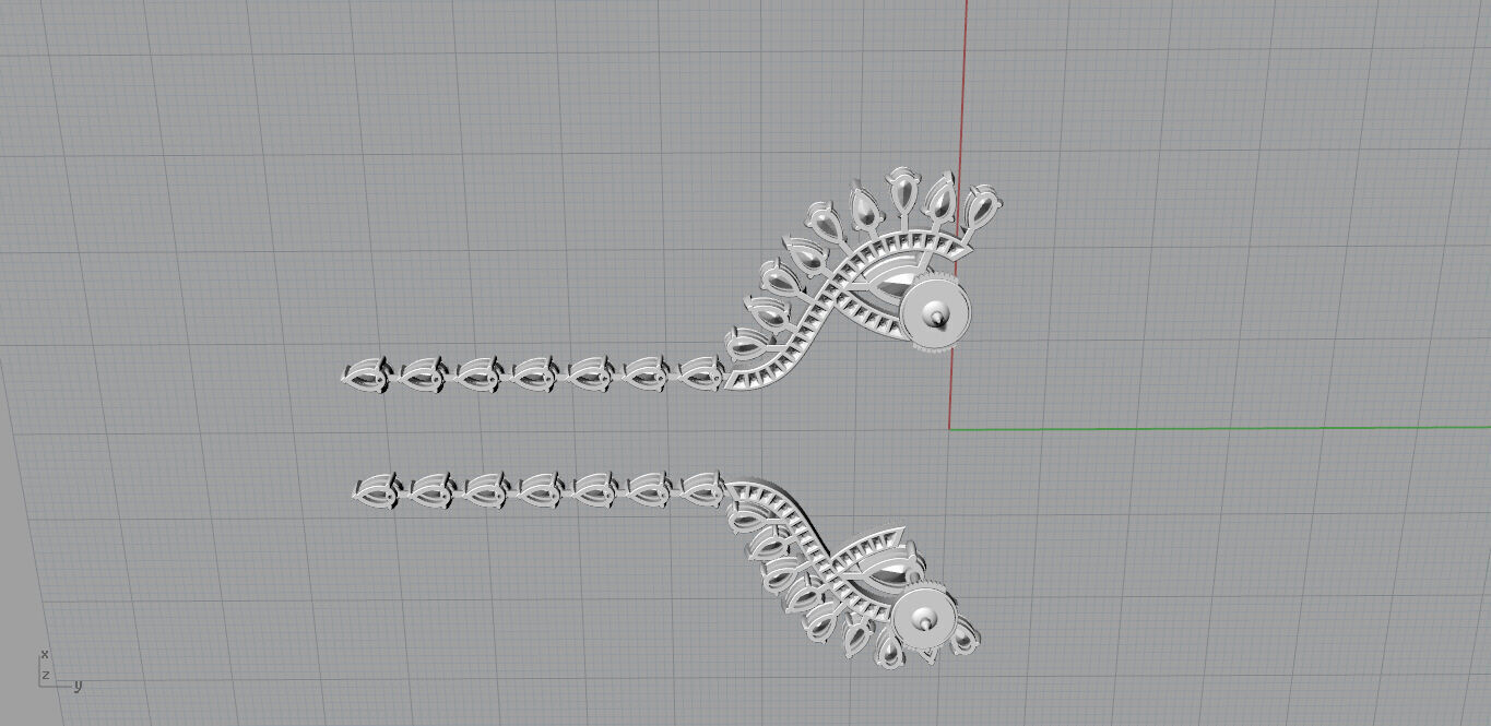 Earrings 3D print model_10