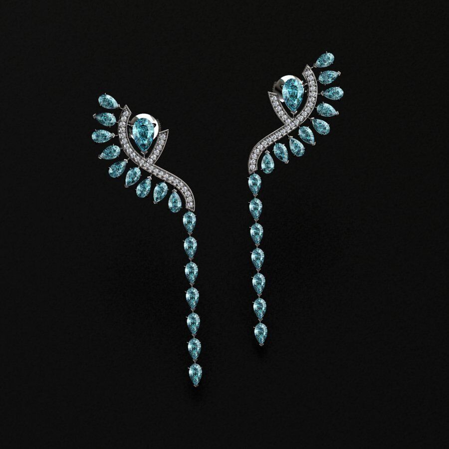 Earrings 3D print model_1