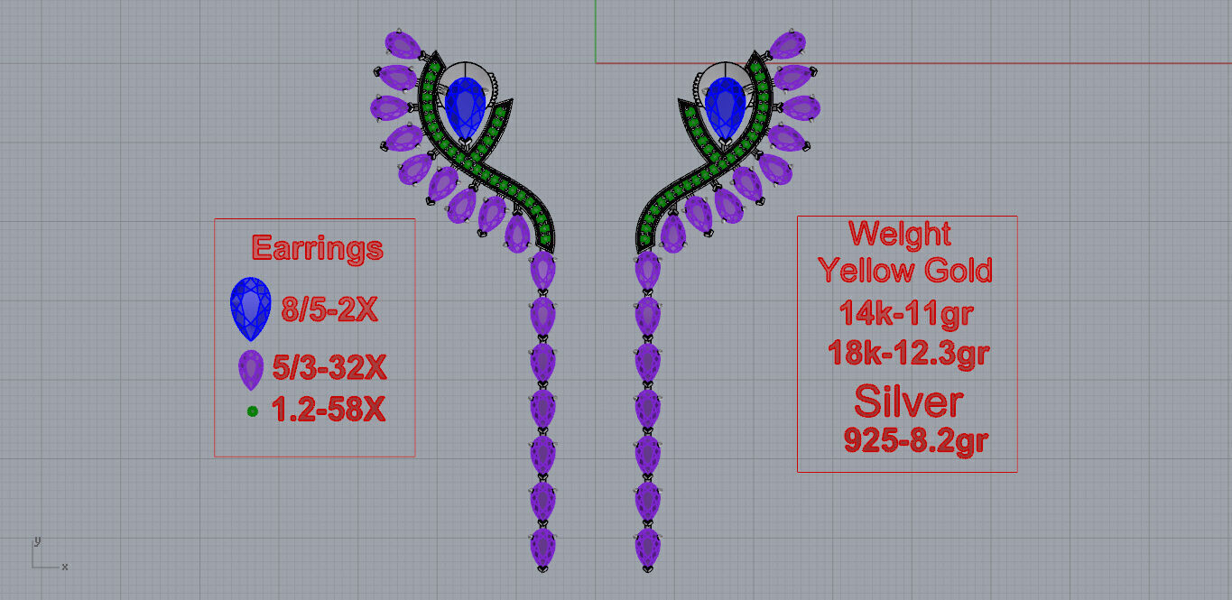 Earrings 3D print model_6