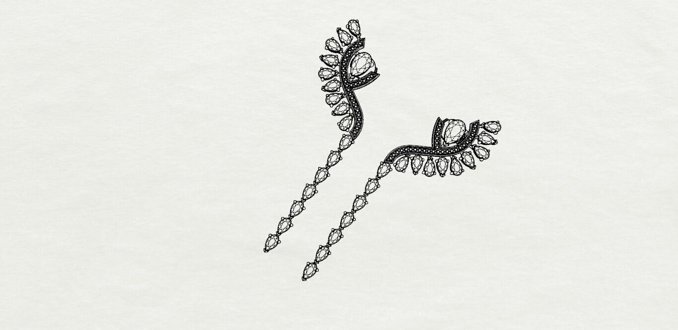 Earrings 3D print model_16