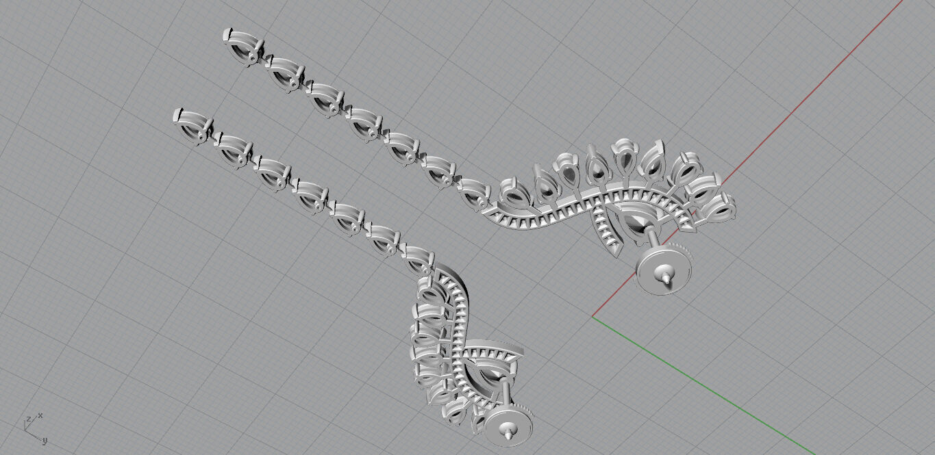 Earrings 3D print model_12