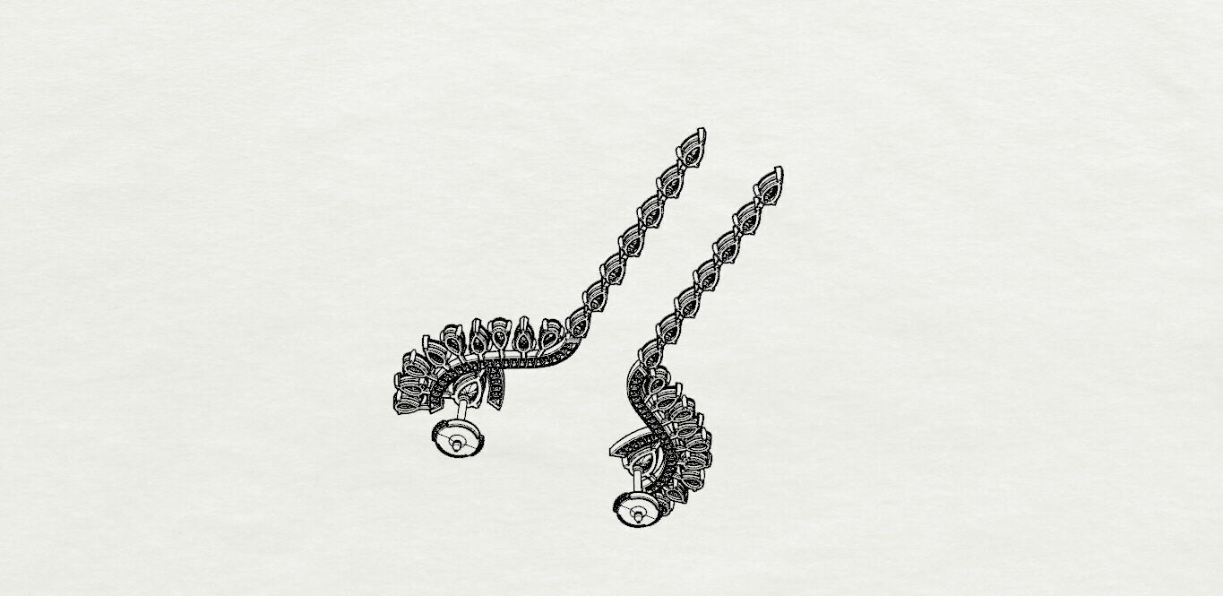 Earrings 3D print model_18