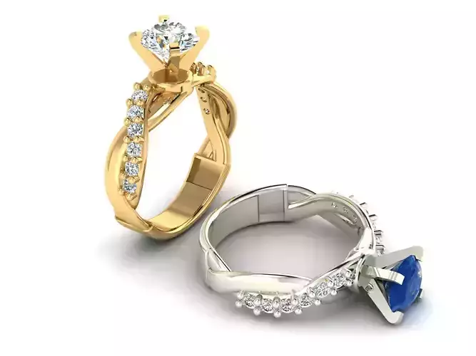 Wedding solitaire ring