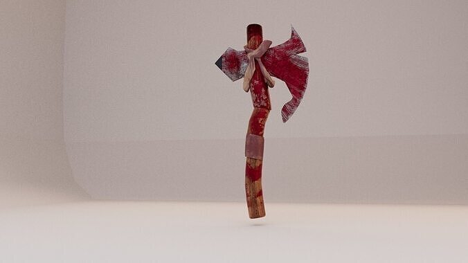 viking axe Low-poly 3D model