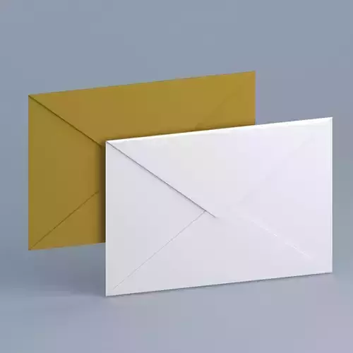 Envelope White and Brown 3D model
