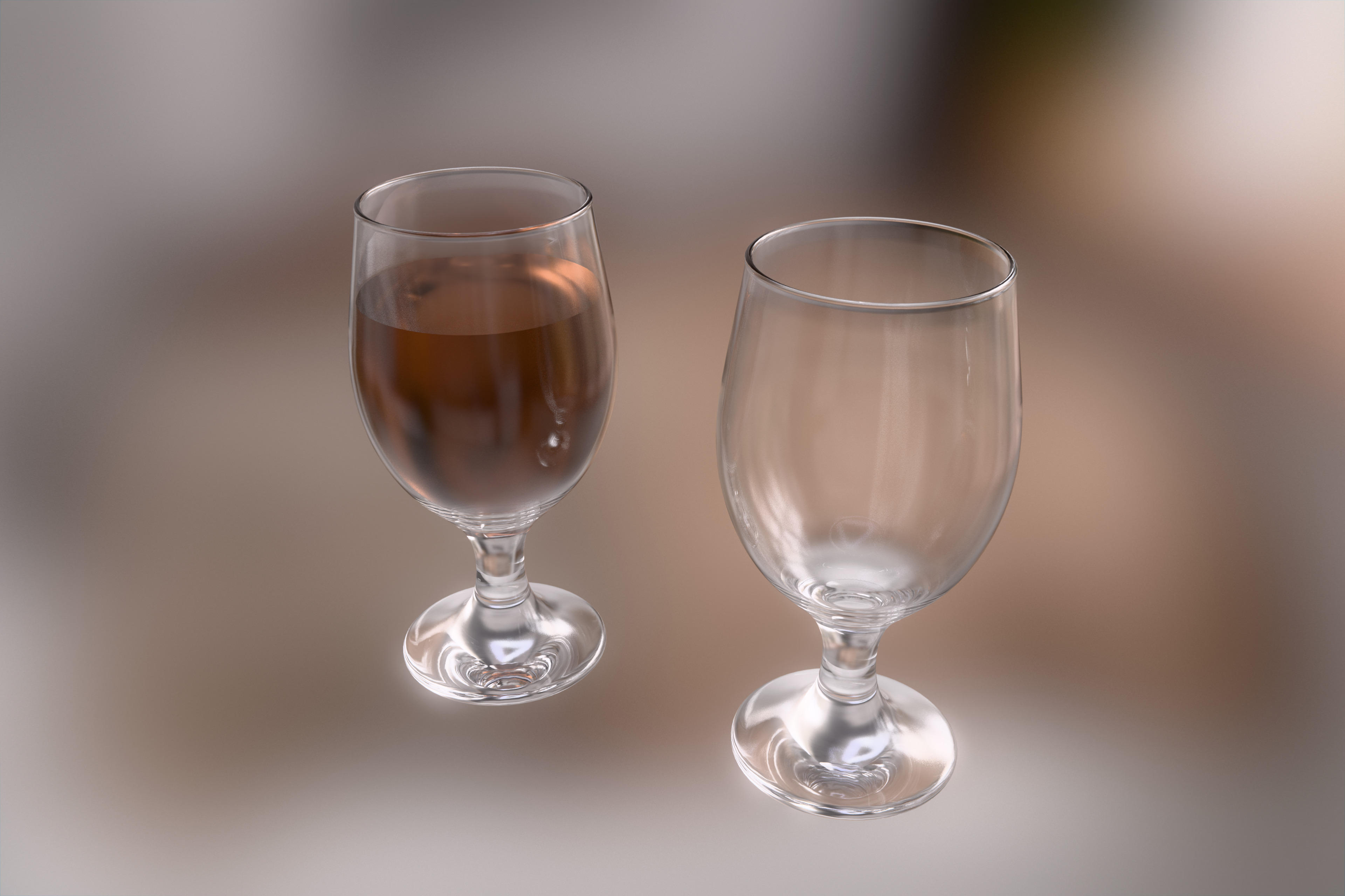 Glassware 3D Model Pack - 15 Realistic Glass Low and High Poly 3D model_5
