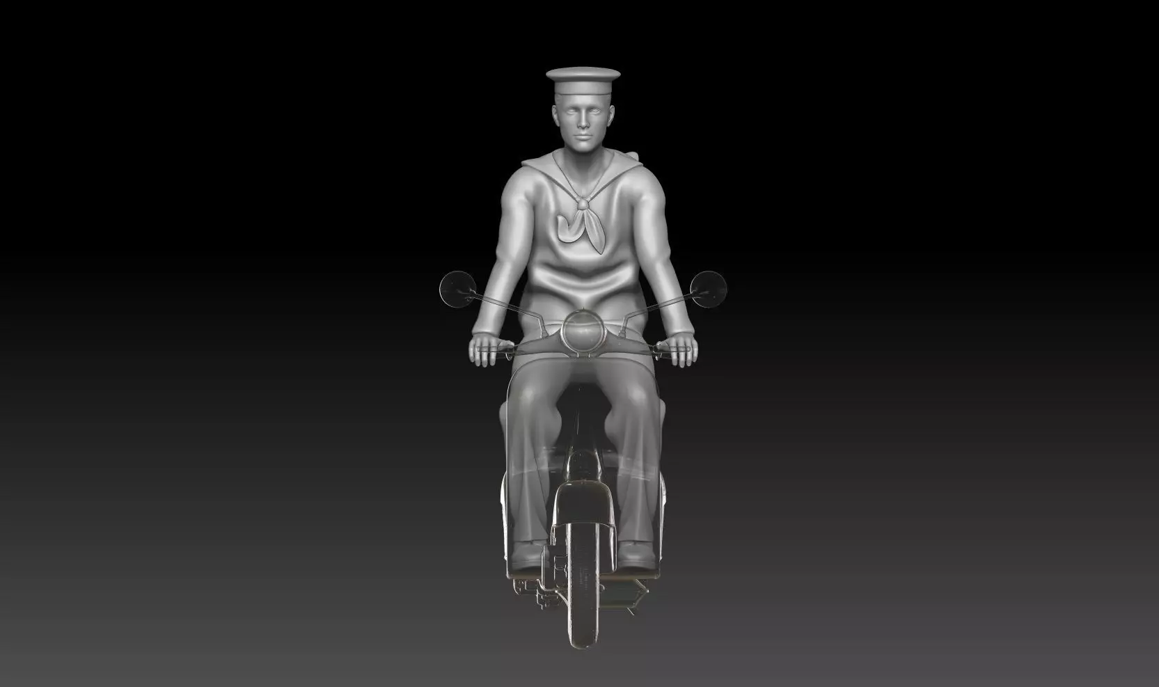 Royal navy sailor for vespa 1 3D print model_0