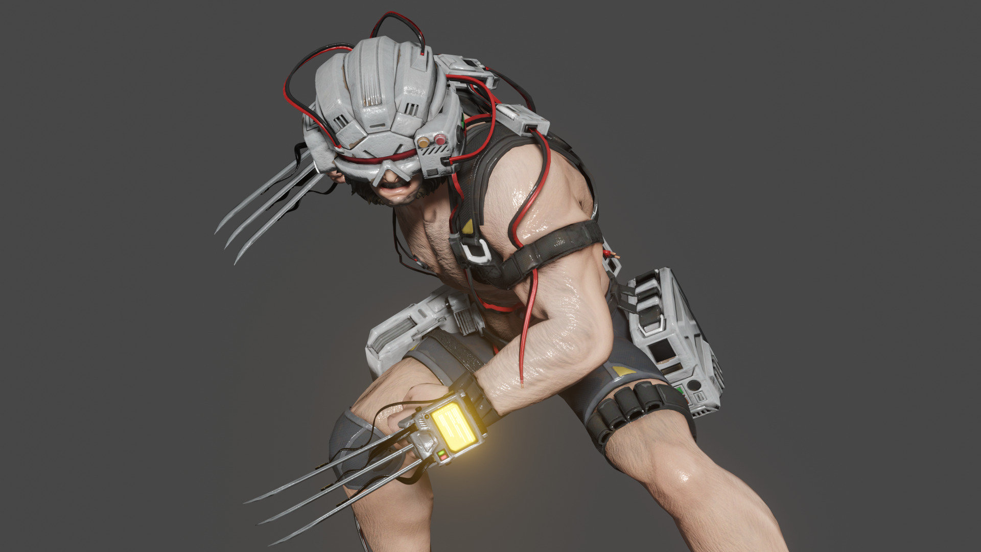 Weapon X Low-poly 3D model_1