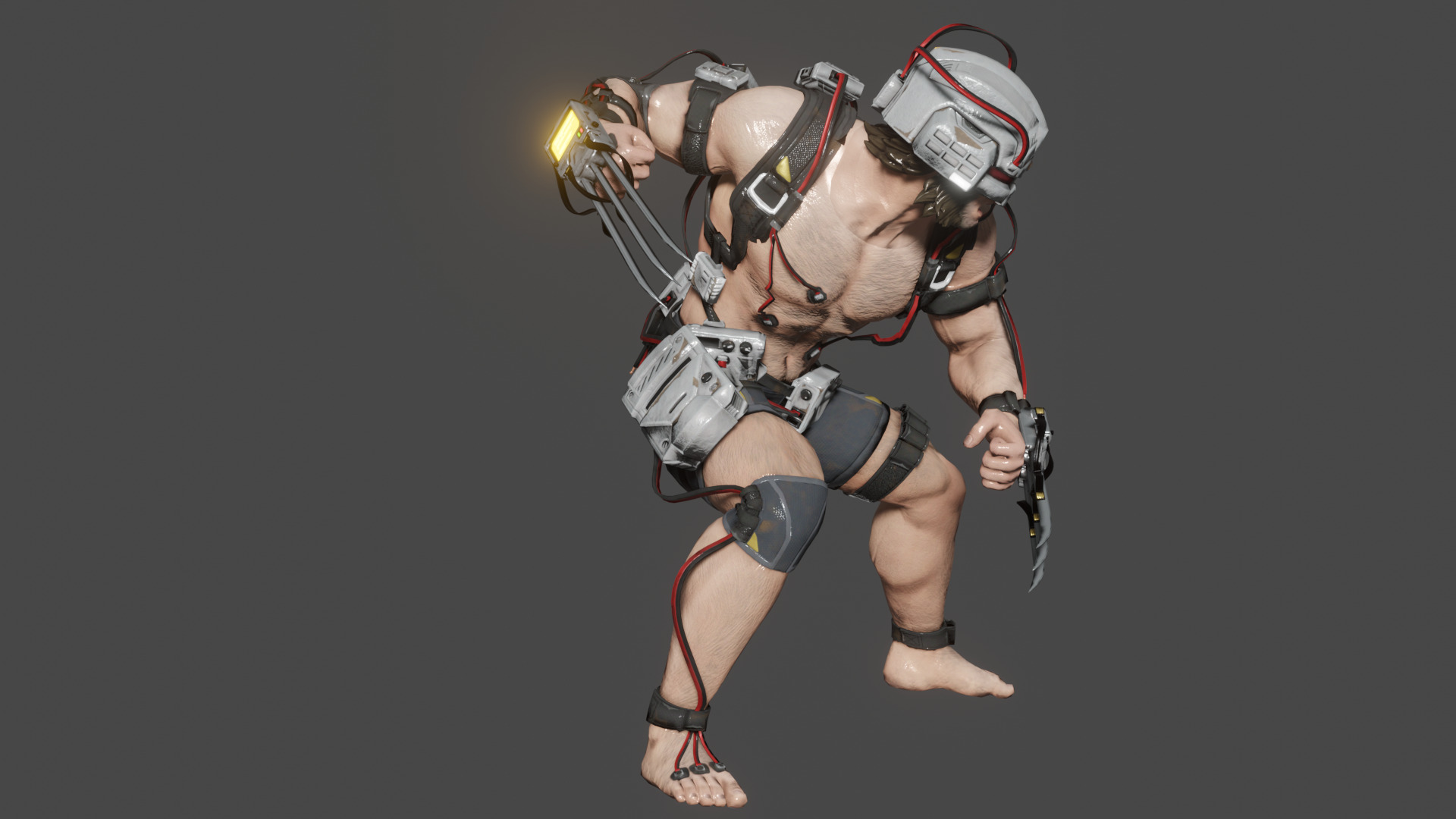 Weapon X Low-poly 3D model_2